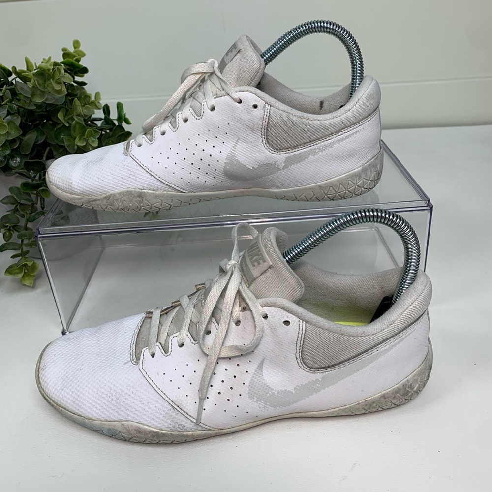 Nike Cheer Shoes White with Silver Logo - Women’s Size 9